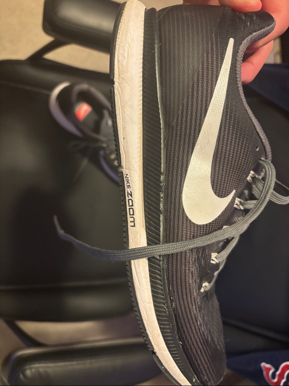 Nike Gray Athletic Sneakers with White Swoosh - Picture 5 of 8